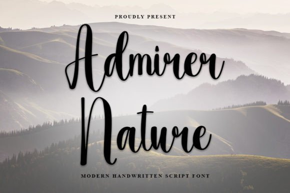 Admirer Nature: A Festive Script Font for Editorial Design