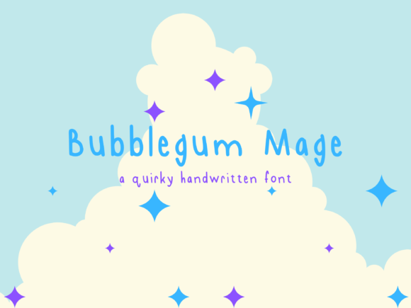 Bubblegum Mage: A Whimsical Script Handwritten Font for Crafters