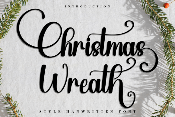Christmas Wreath Font for Festive Holiday Designs