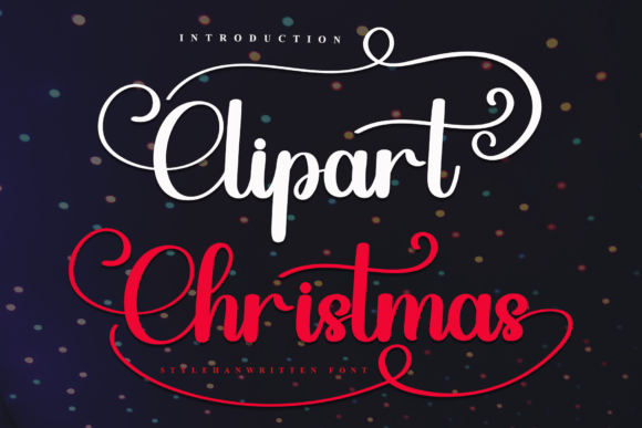 Clipart Christmas Font for Modern Web Design