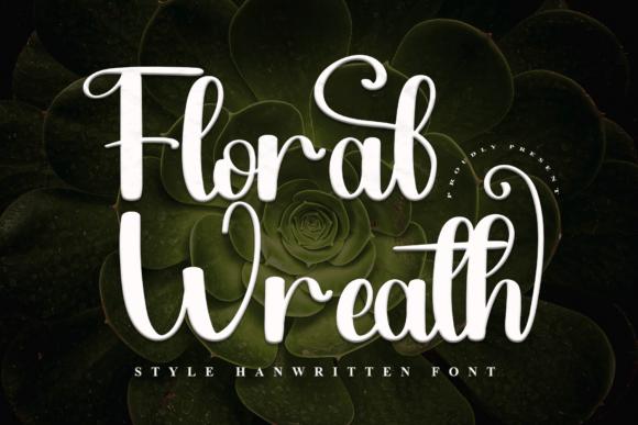 Floral Wreath Font: A Festive Script for Holiday Designs