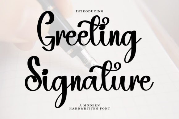Greeting Signature Font for Web Design