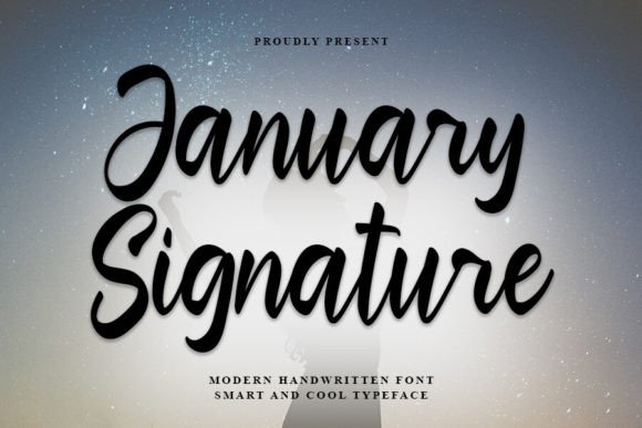 January Signature Typeface for Festive Branding