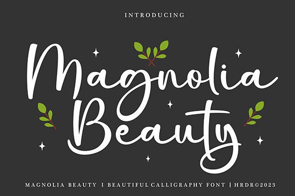 Magnolia Beauty Font for Elegant Editorial Design