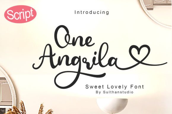 One Angrila: A Script Handwritten Font for Editorial Design
