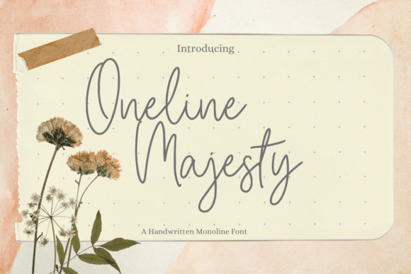 Oneline Majesty: A Premium Script Handwritten Font for Modern Brands