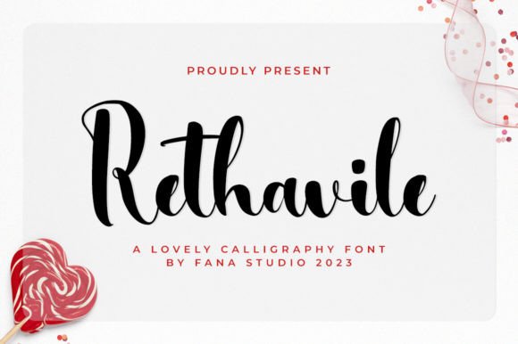 Rethavile: An Elegant Script Handwritten Font for Editorial Design