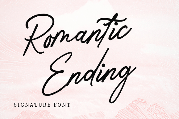 Romantic Ending Font for Elegant Handmade Branding
