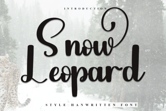 Snow Leopard Font for Festive Holiday Crafts