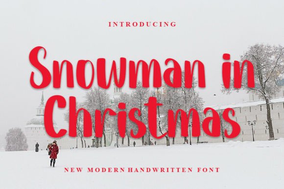 Snowman in Christmas Font for Festive Branding