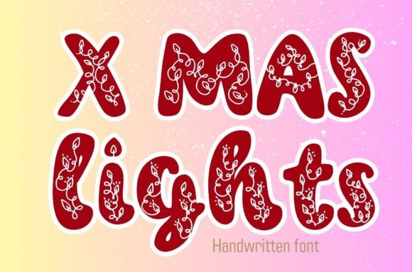 Xmas Lights Font for Crafters & Sellers